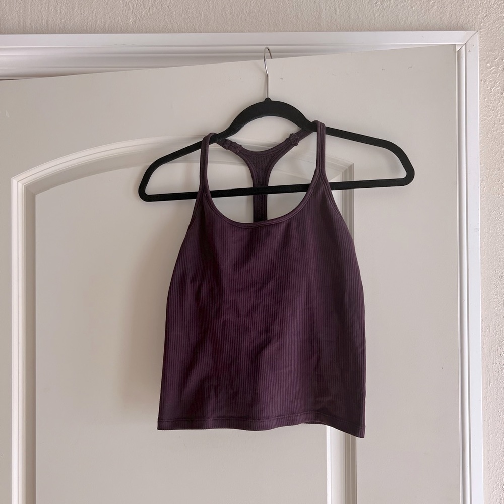 Athleta Crop Ribbed Tank w/ sports bra